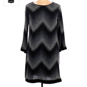 Black & Gray Silhouette Dress